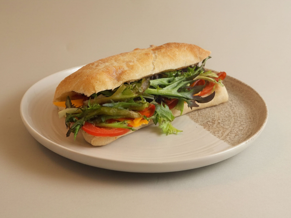 Ciabatta chorizo og cheddar