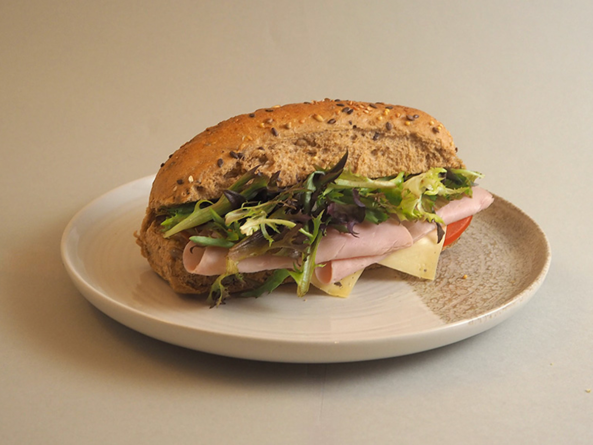 Baguette ost og skinke